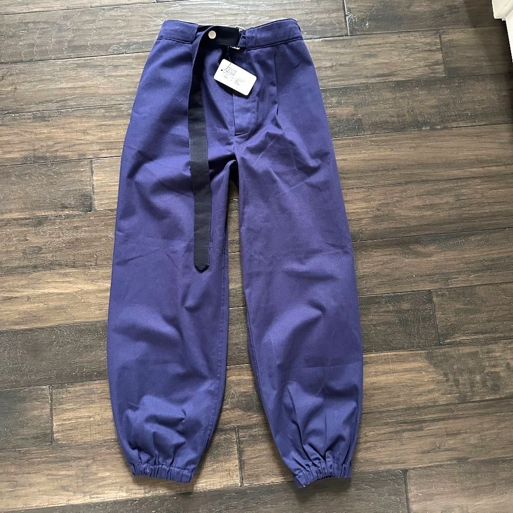 GOLDEN GOOSE Incredible Fold Waist Button Canvas Jogger Pants Sz S NWT $528!!